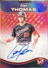 Lane Thomas [Red Refractor] #PPA-LT Baseball Cards 2024 Topps Pristine Production Autograph Prices