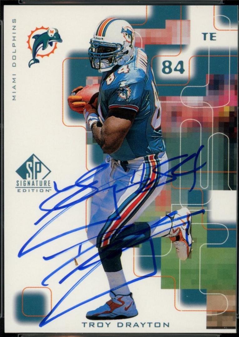 Troy Drayton #TR 1999 Sp Signature Autograph Football
