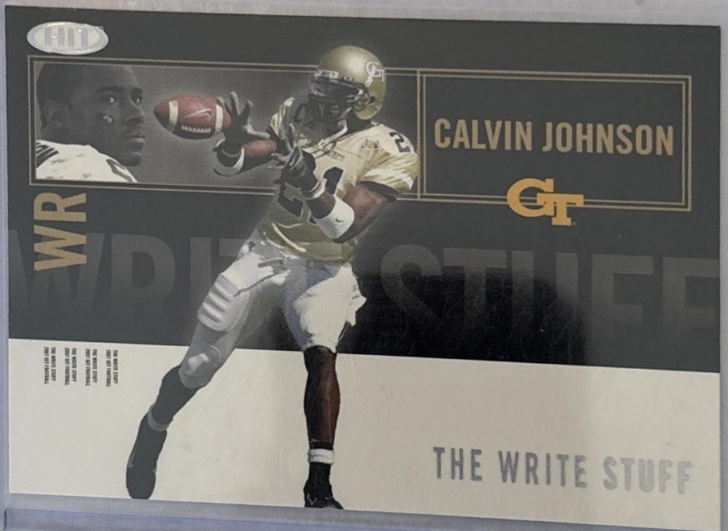 Calvin Johnson #3 2007 Sage Hit Write Stuff Football