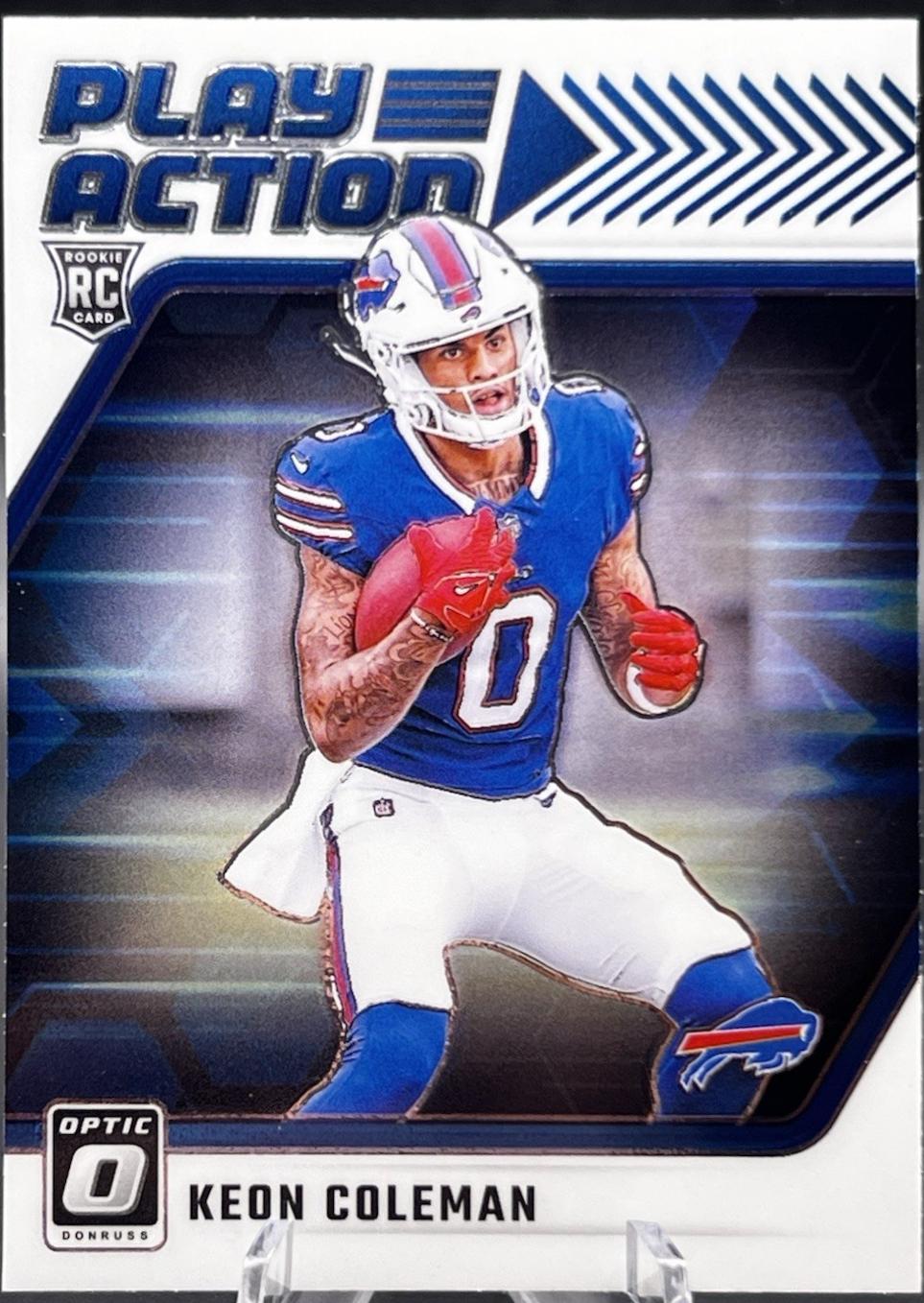 Keon Coleman #5 Football Cards 2024 Panini Donruss Optic Play Action
