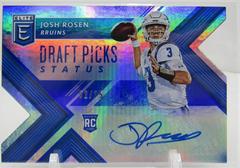 Josh Rosen [Autograph Blue Status Die Cut] #102 Football Cards 2018 Panini Elite Draft Picks Prices