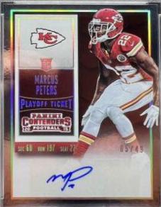 Marcus Peters [Helmet Autograph Playoff Ticket] #109