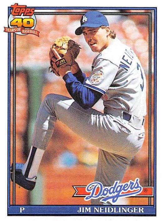 Jim Neidlinger #39 Baseball Cards 1991 Topps