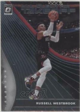 Russell Westbrook #4 Basketball Cards 2019 Panini Donruss Optic All Clear for Takeoff