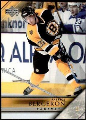Patrice Bergeron #17 Hockey Cards 2005 Upper Deck