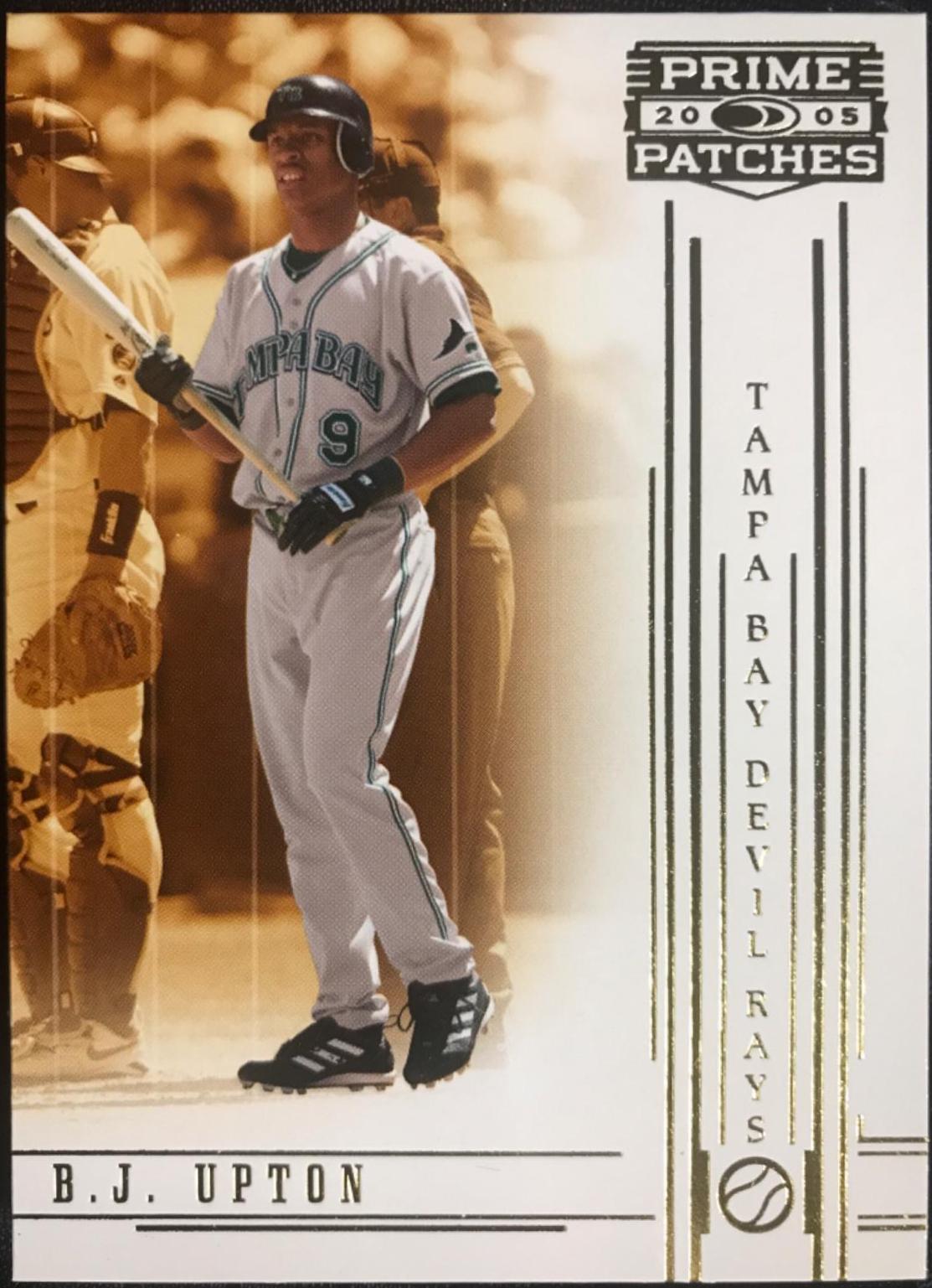 B.J. Upton #82 Baseball Cards 2005 Donruss Prime Patches
