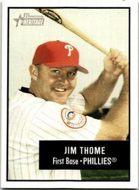 Jim Thome #155 Baseball Cards 2003 Bowman Heritage