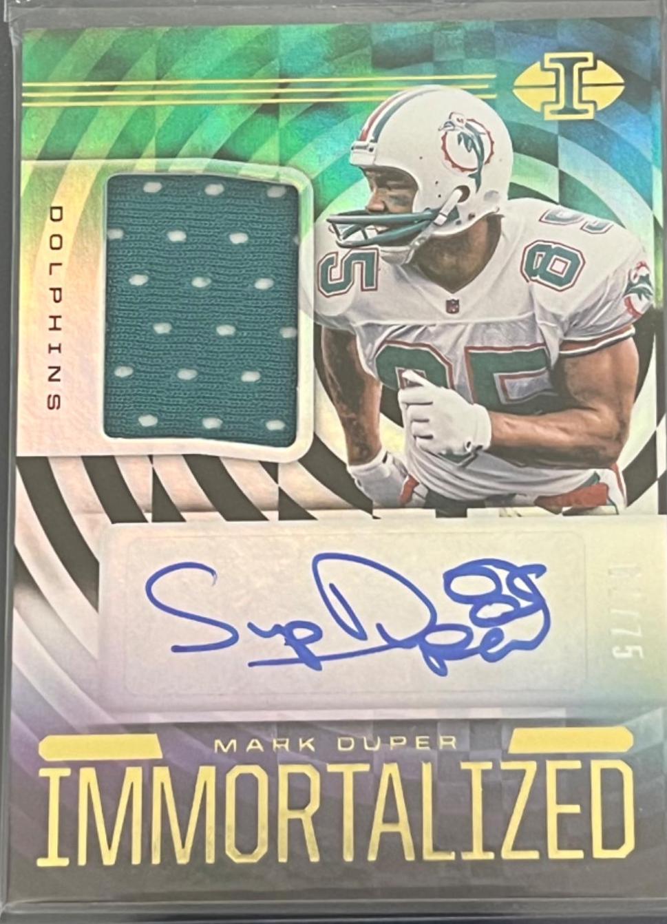 Mark Duper #IJ-MDU Football Cards 2020 Panini Illusions Immortalized Jersey Autographs