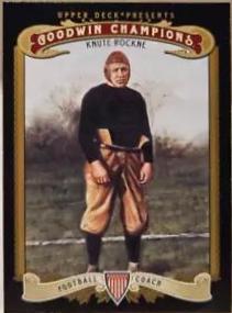 Knute Rockne #13 Football Cards 2012 Upper Deck