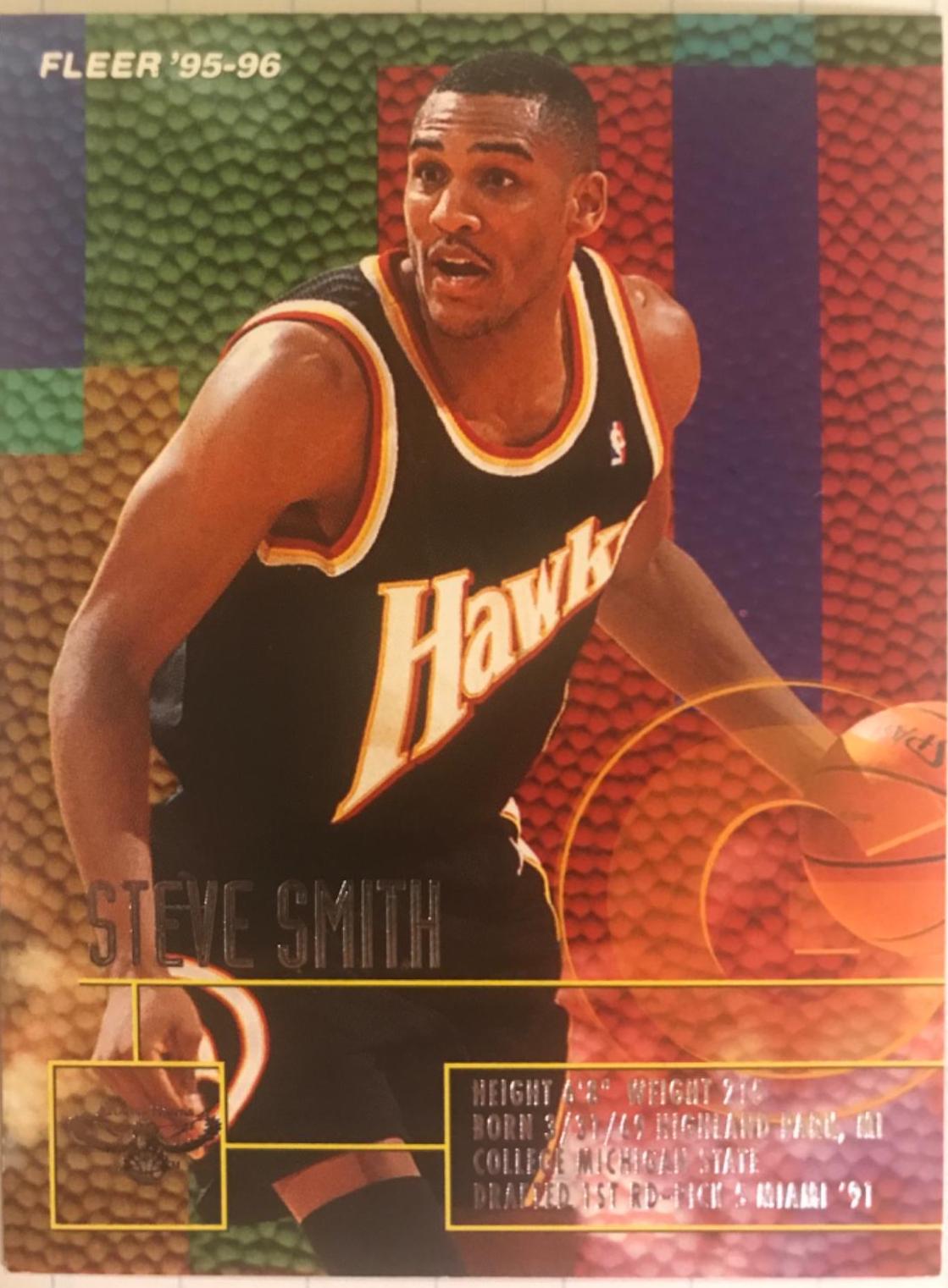 Steve Smith #7 Basketball Cards 1995 Fleer