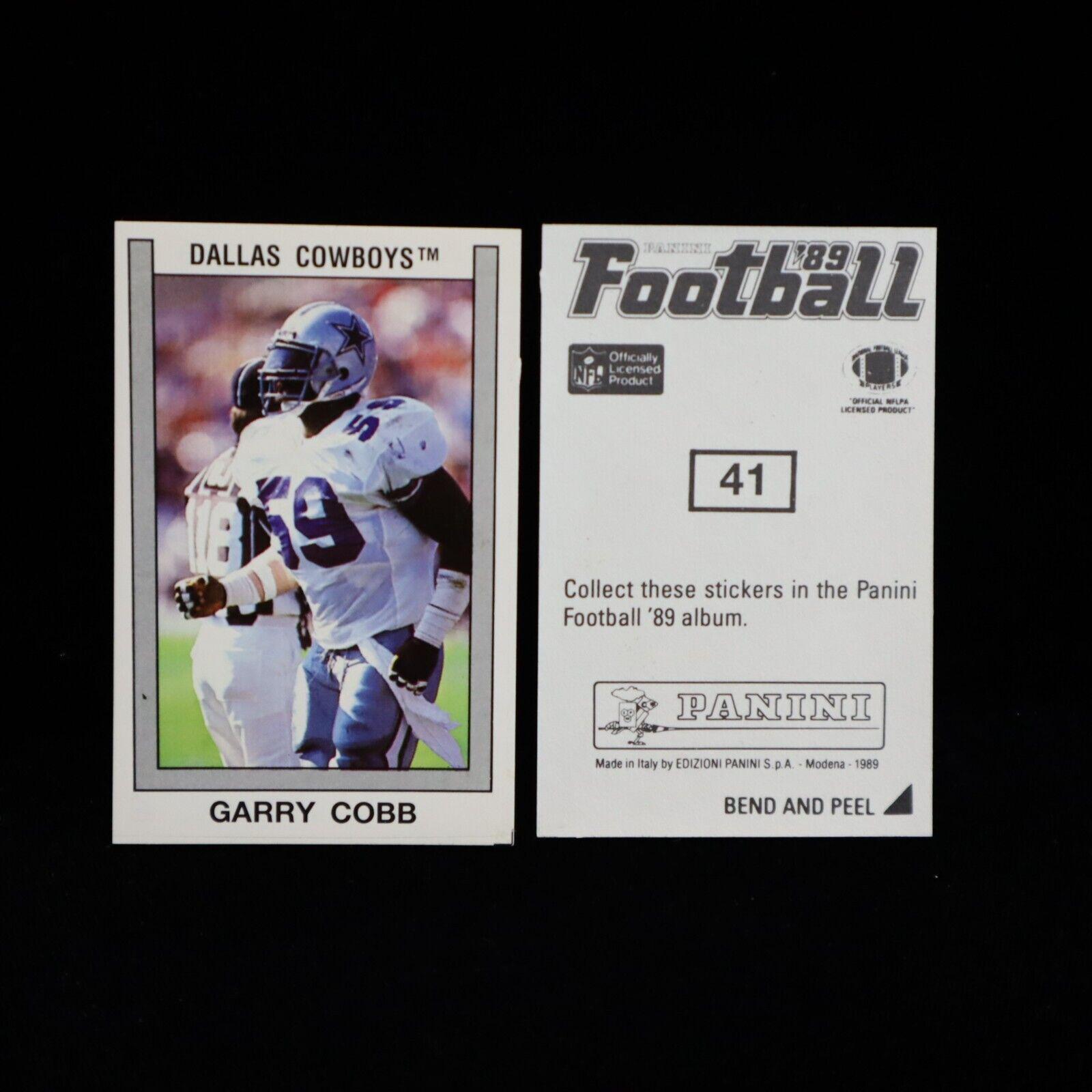 Garry Cobb #41 Football Cards 1989 Panini Sticker