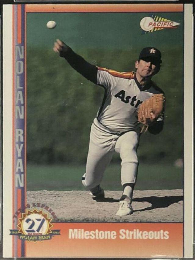 Milestone Strikeout #49 Baseball Cards 1993 Pacific Nolan Ryan 27th Season