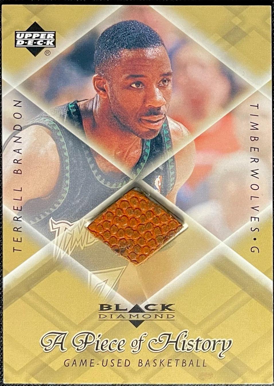 Terrell Brandon #TB 1999-00 Upper Deck Black Diamond Basketball A Piece of History