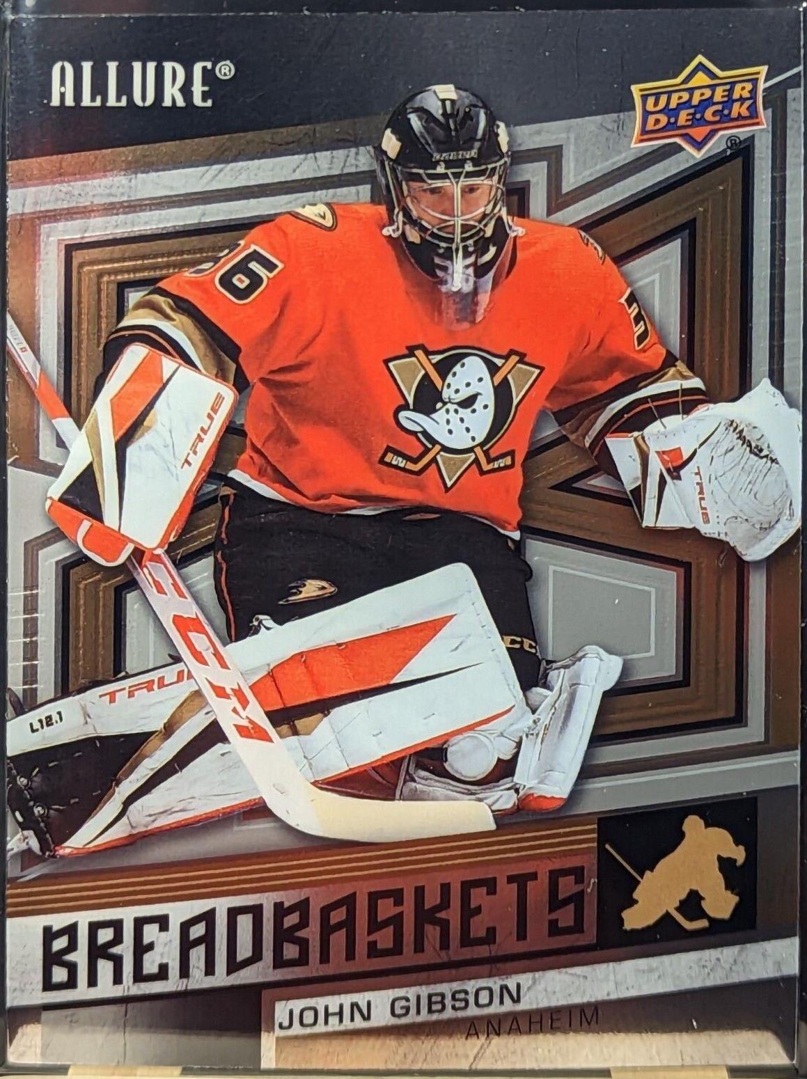John Gibson #BB-3 Hockey Cards 2021 Upper Deck Allure Breadbaskets