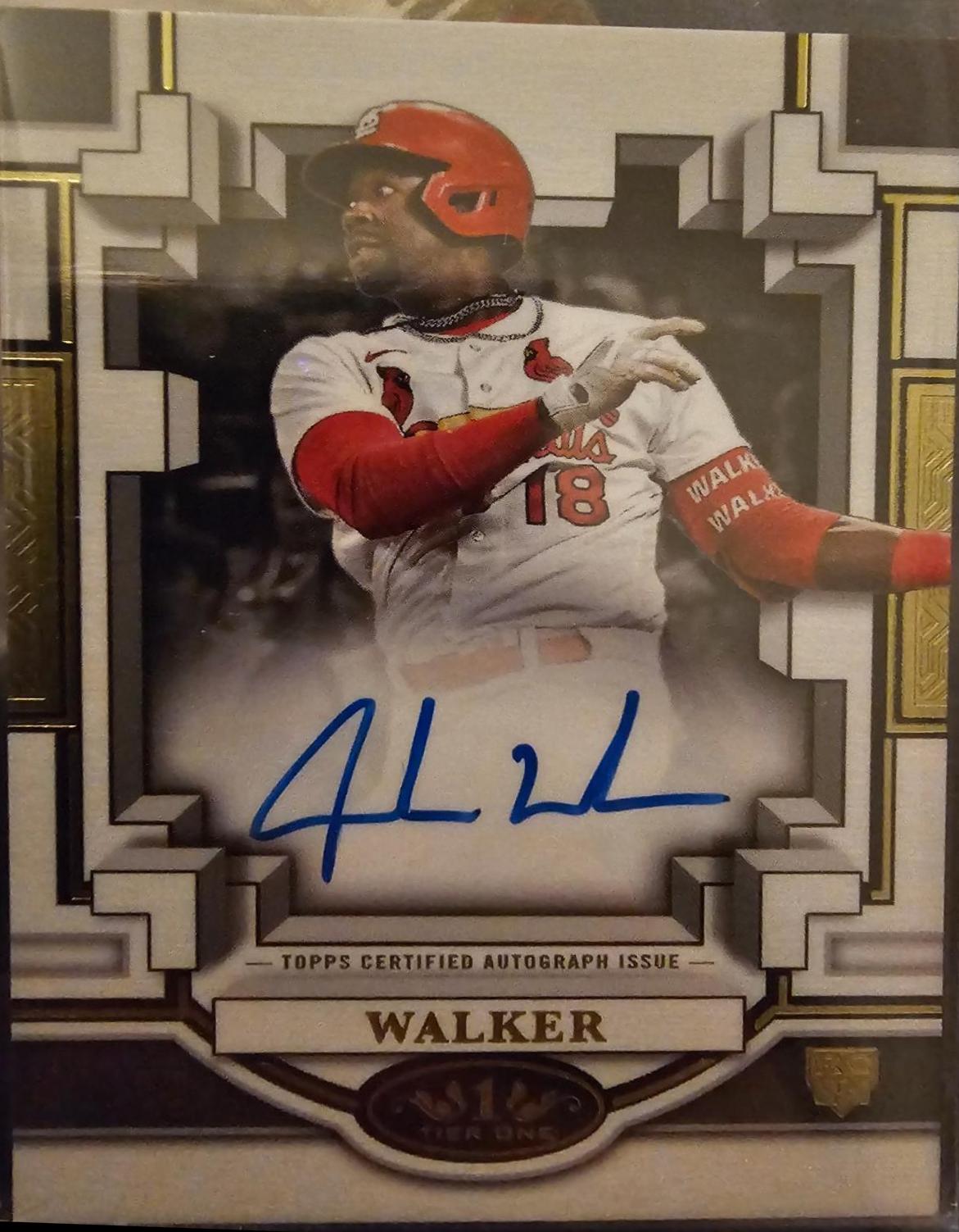 Jordan Walker #BOA-JW Baseball Cards 2023 Topps Tier One Break Out Autographs