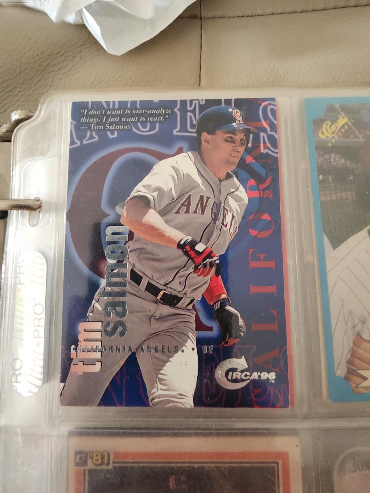 Tim Salmon #22 Baseball Cards 1996 Circa