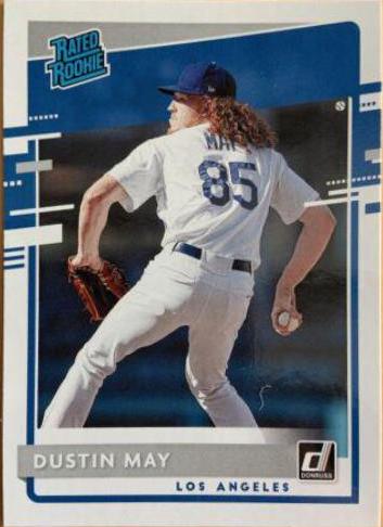 Dustin May #32 Baseball Cards 2020 Panini Donruss