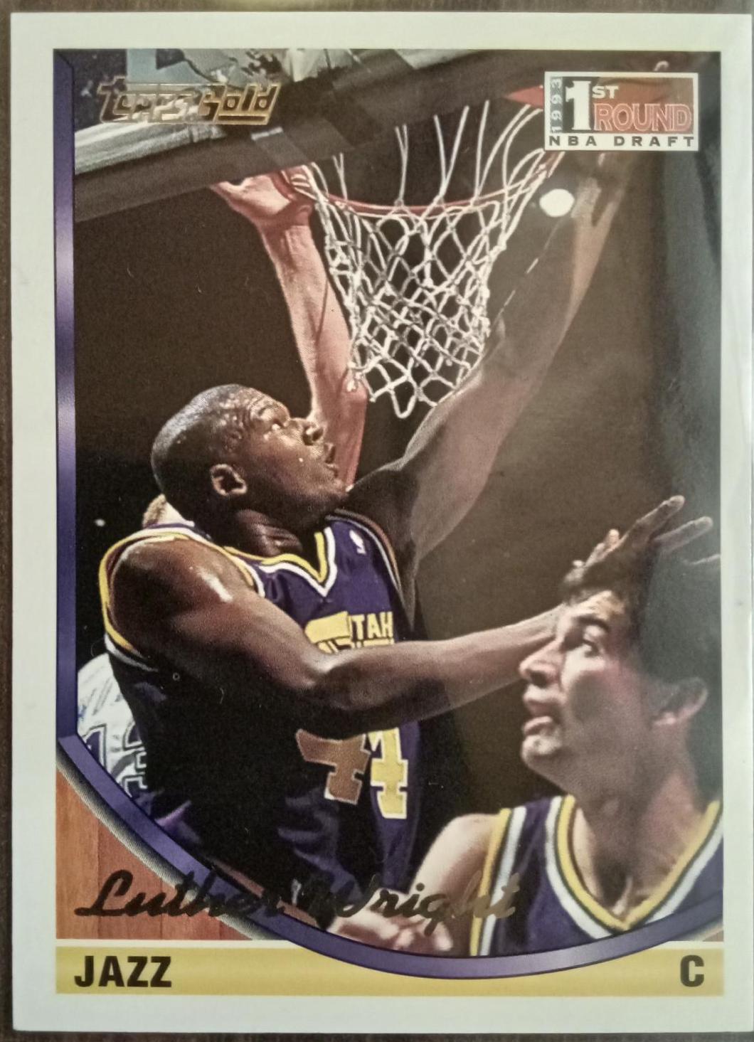 Luther Wright #244 Basketball Cards 1993 Topps Gold