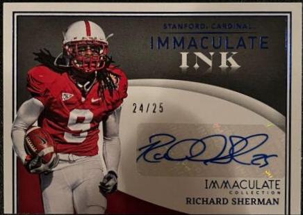 Richard Sherman #IN-RSH Football Cards 2022 Panini Immaculate Collegiate Ink Autographs
