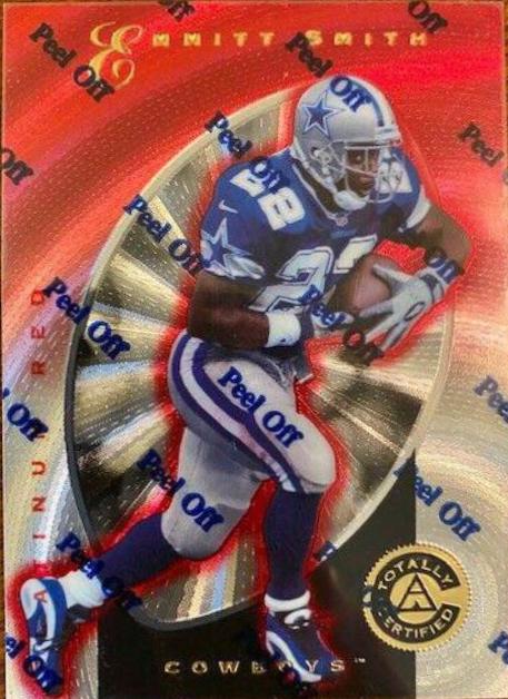 Emmitt Smith #1 Football Cards 1997 Pinnacle Totally Certified