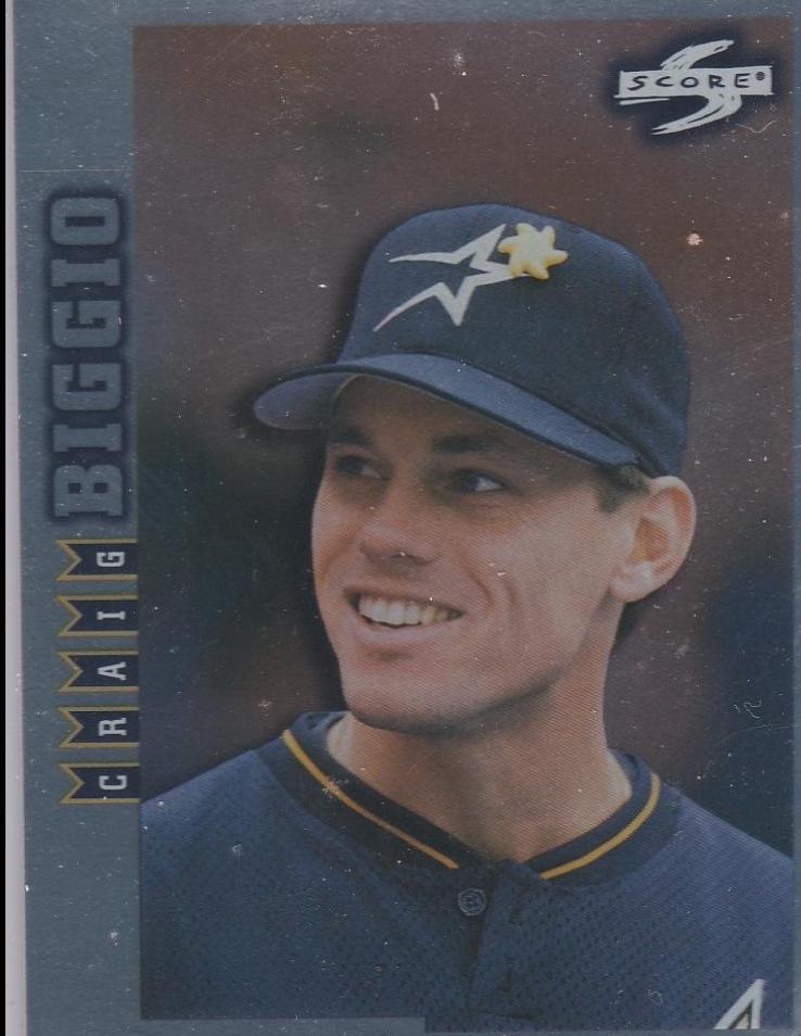 Craig Biggio #42 Baseball Cards 1998 Score Rookie Traded