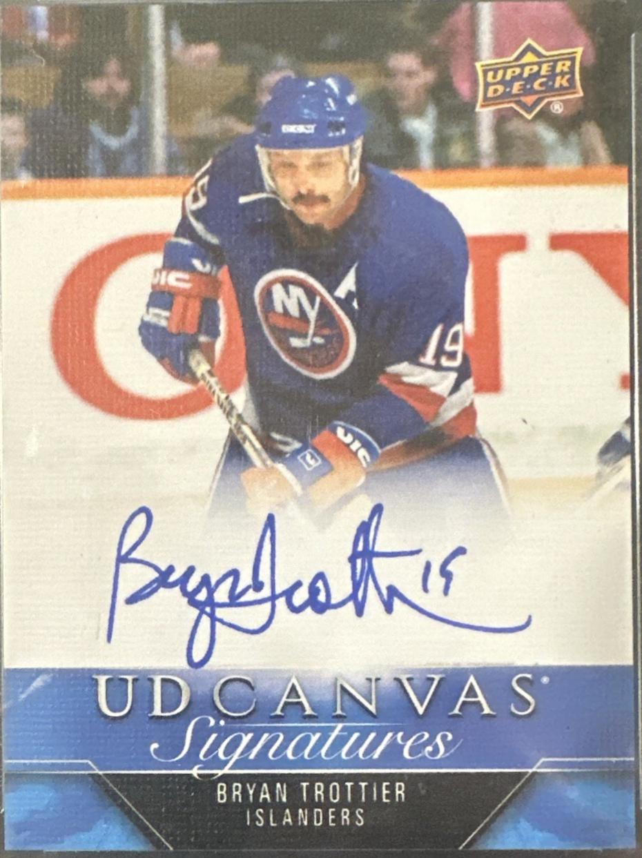 Bryan Trottier #CS-BT Hockey Cards 2023 Upper Deck Clear Cut Canvas Signature