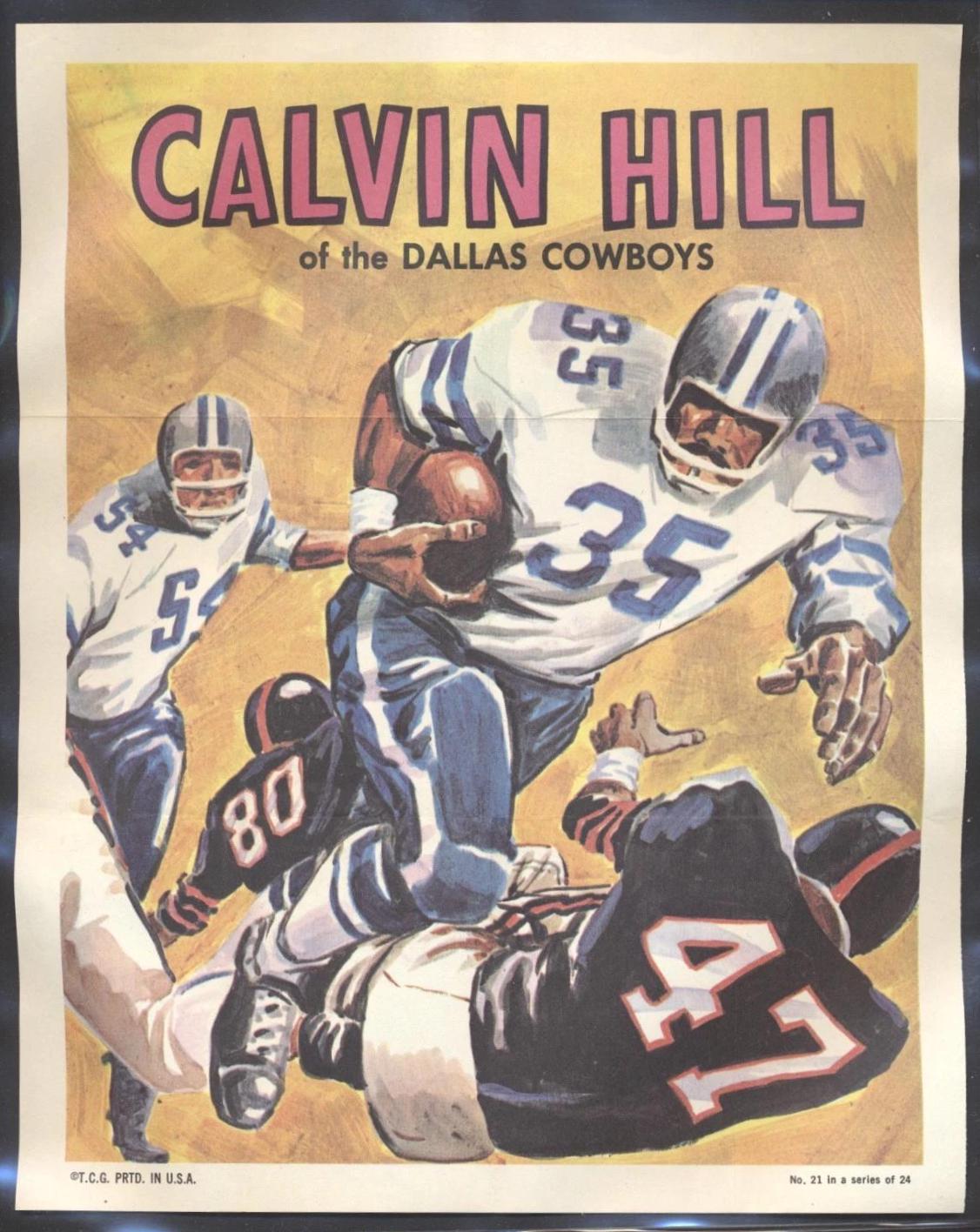 Calvin Hill #21 1970 Topps Posters Football