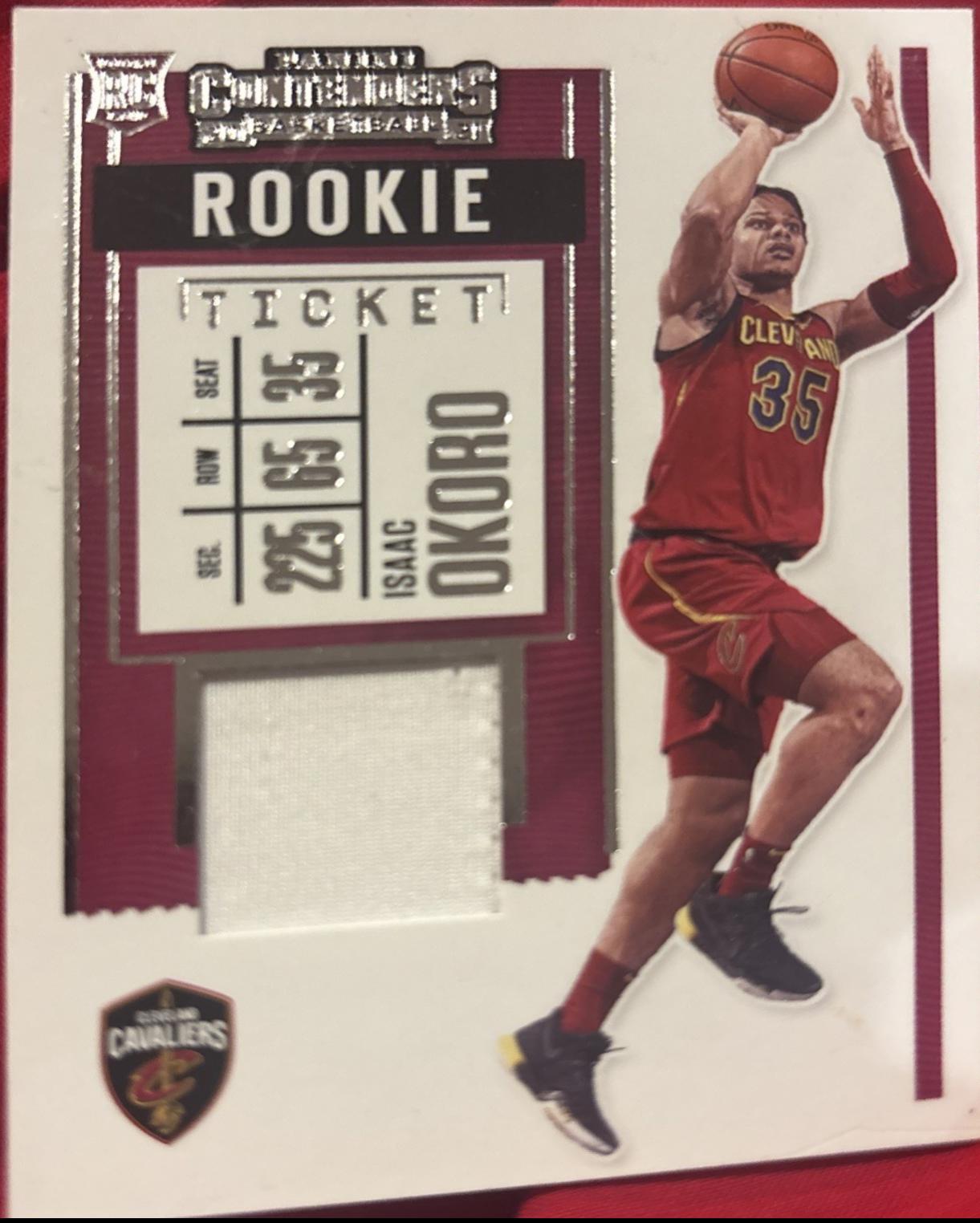 Isaac Okoro #RS-IOK 2020 Panini Contenders Rookie Ticket Swatch Basketball