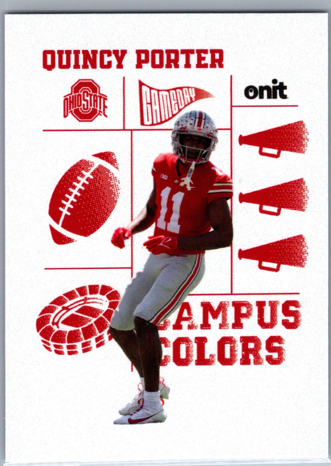 Quincy Porter #CC-38 2025 Onit Athlete Ohio State Buckeyes Campus Color Football
