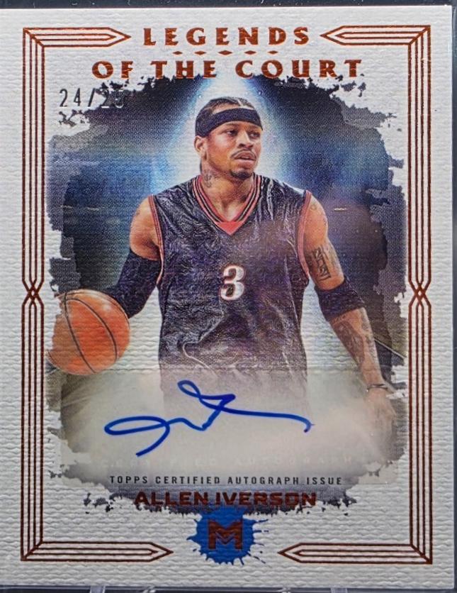 Allen Iverson #LCS-AI Basketball Cards 2023 Topps Motif Legends of the Court Signature
