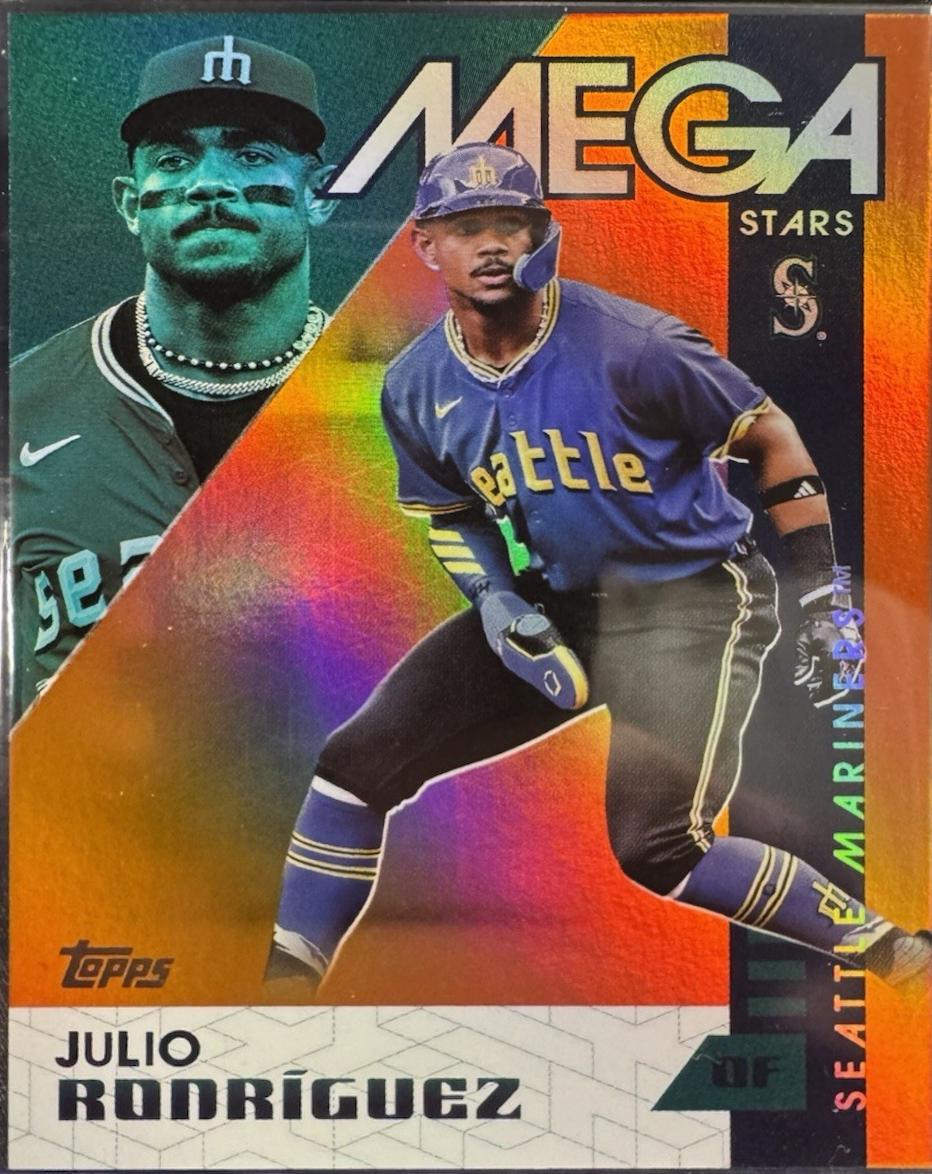 Julio Rodriguez #MEGA-12 Baseball Cards 2025 Topps Mega Stars