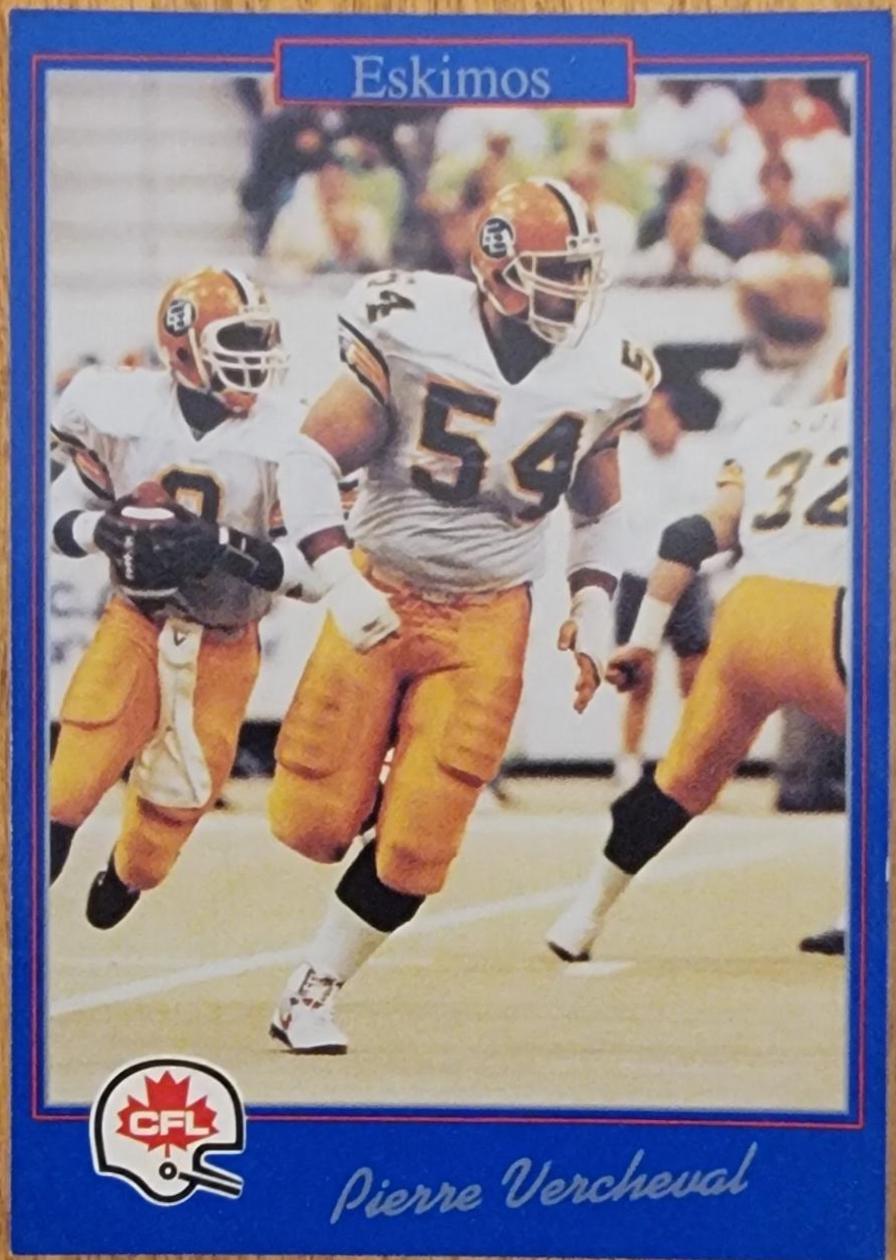 Pierre Vercheval #3 1991 Jogo Cfl Football