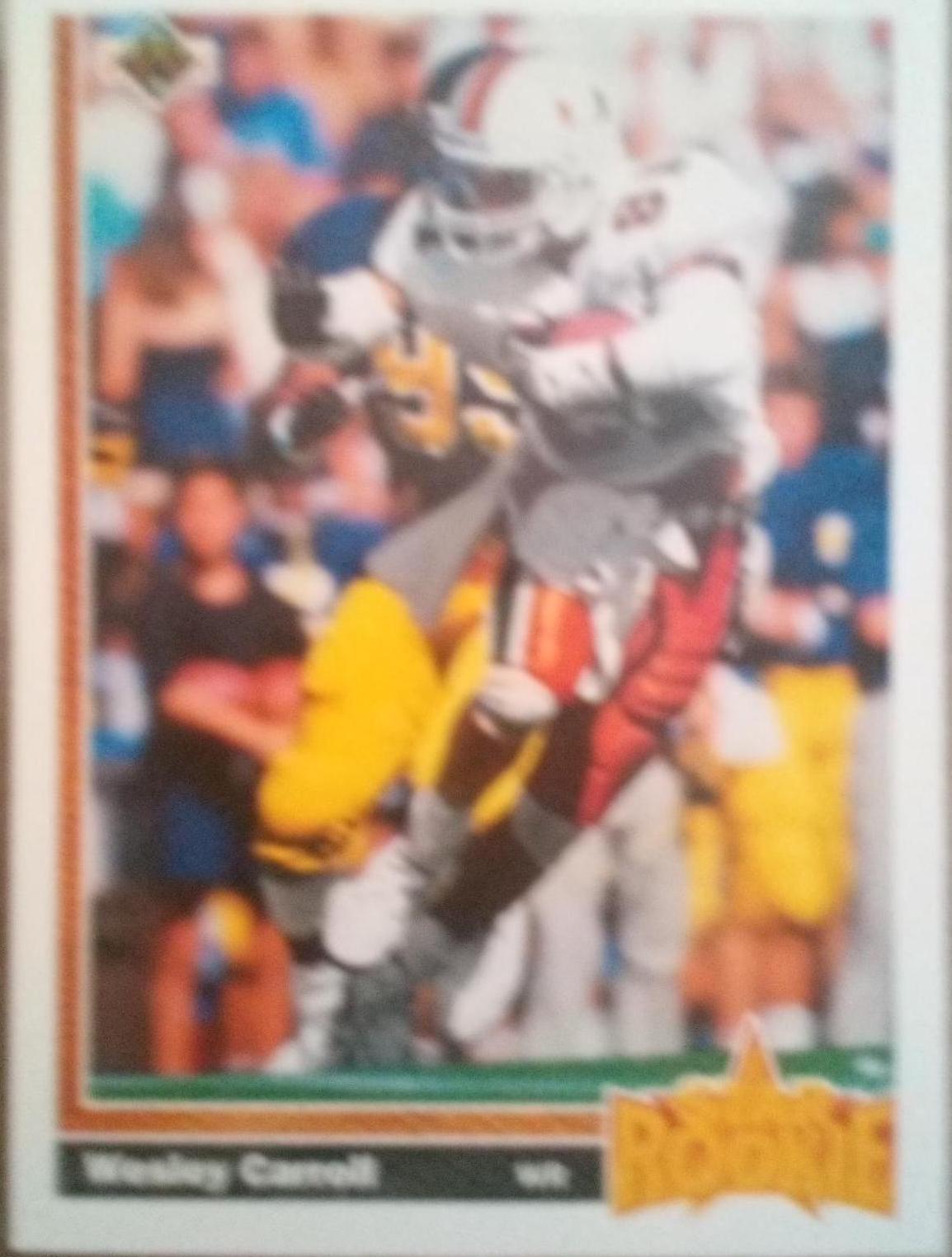 Wesley Carroll #12 Football Cards 1991 Upper Deck