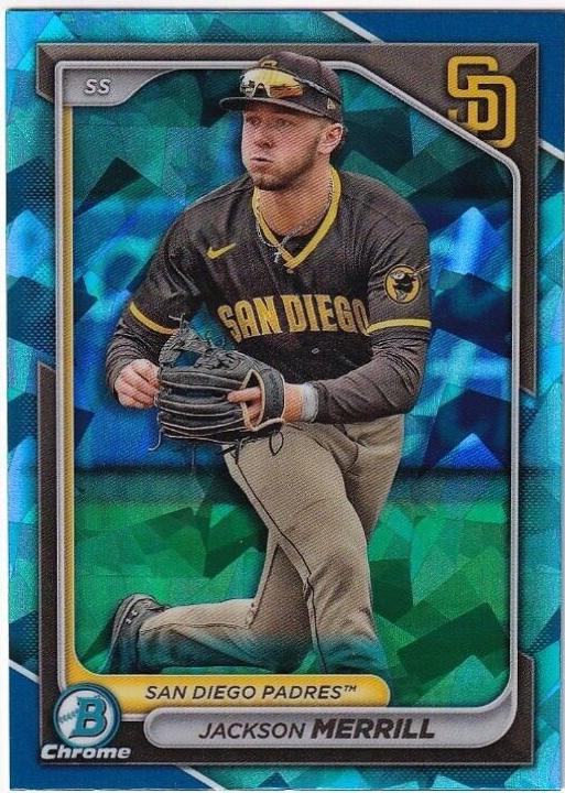 Jackson Merrill #BCP-145 Baseball Cards 2024 Bowman Chrome Prospects Sapphire
