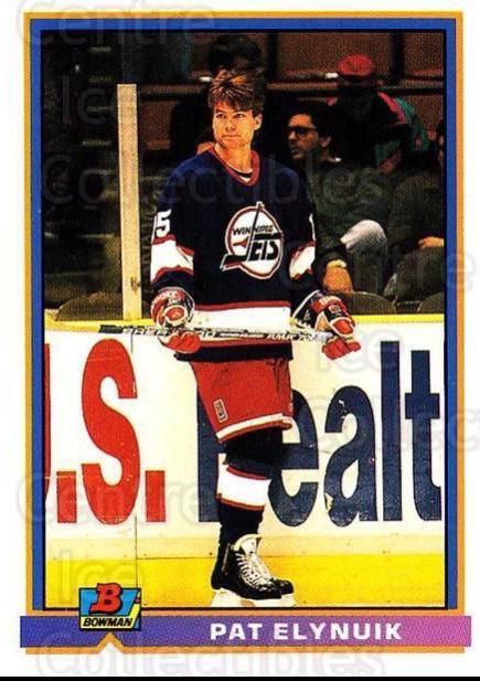 Pat Elynuik #198 Hockey Cards 1991 Bowman