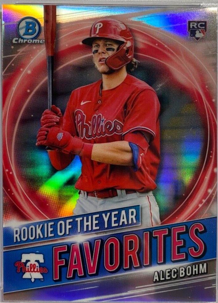 Alec Bohm #RRY-AB Baseball Cards 2021 Bowman Chrome Rookie of the Year Favorites