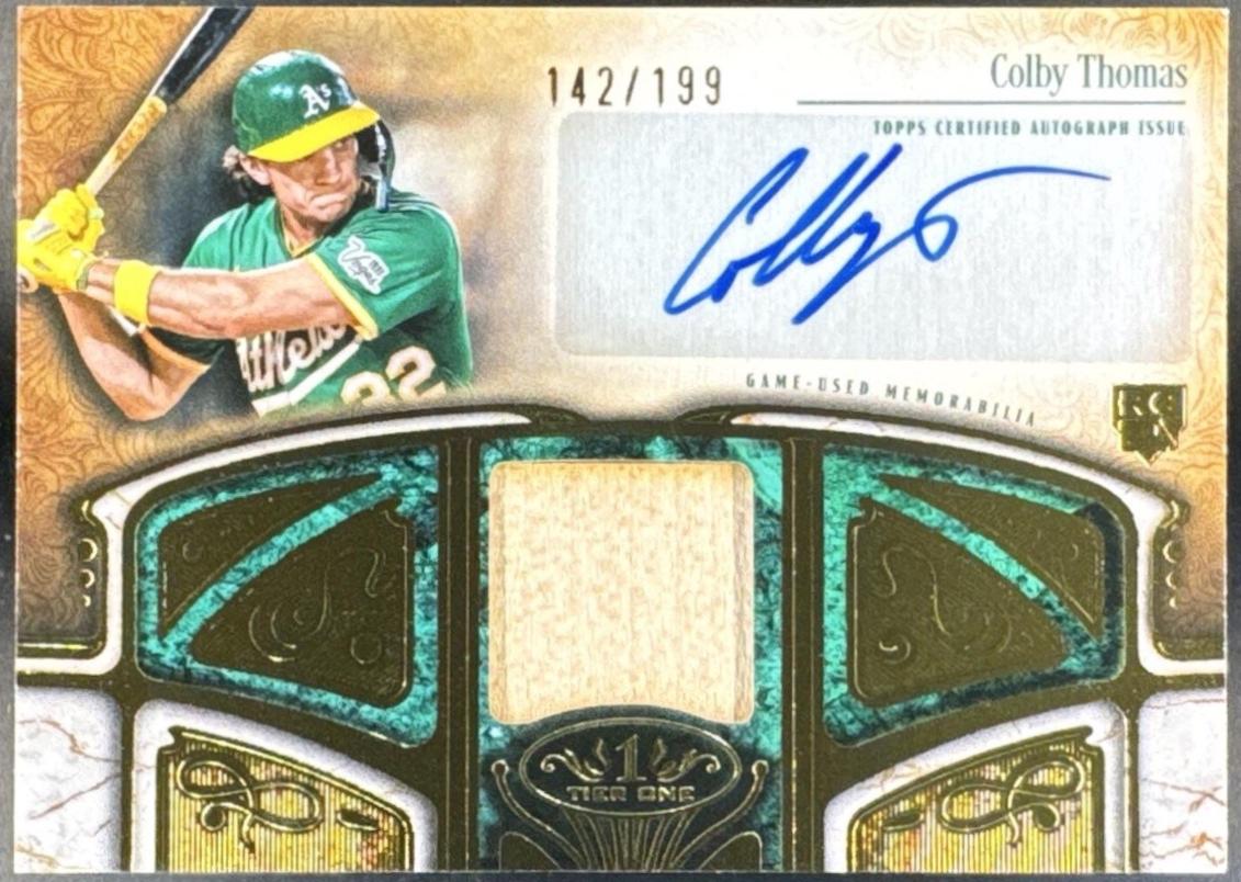 Colby Thomas #AT1R-CT 2026 Topps Tier One Baseball Autographed Tier One Relics