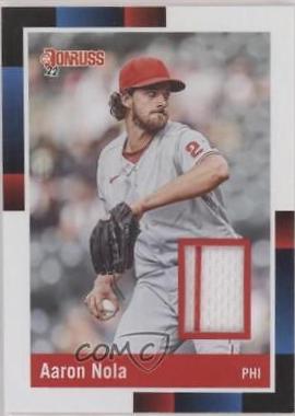 Aaron Nola #R88M-AN Baseball Cards 2022 Panini Donruss Retro 1988 Materials