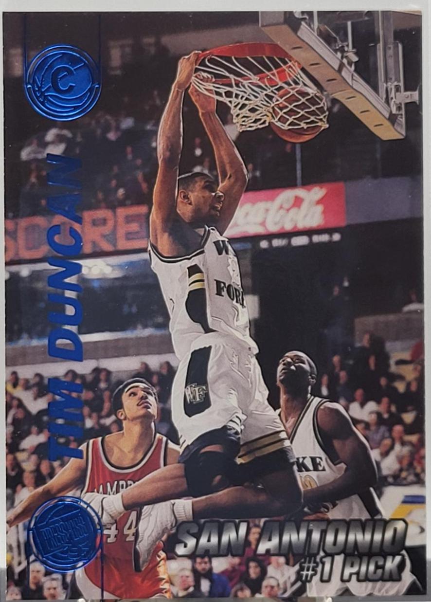 Tim Duncan #1 1997 Press Pass Double Threat Basketball