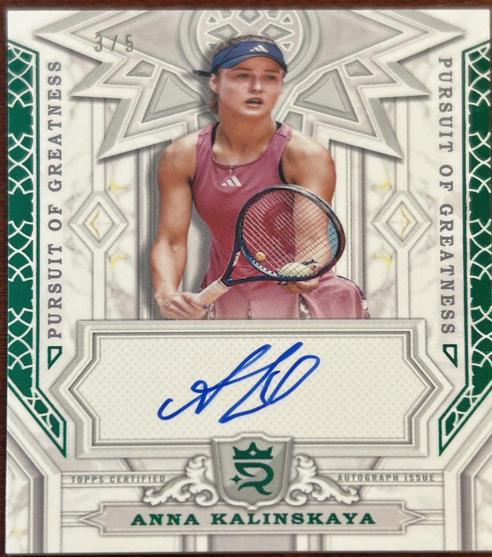 Anna Kalinskaya #PGS-AKA Tennis Cards 2024 Topps Royalty Pursuit of Greatness Signature