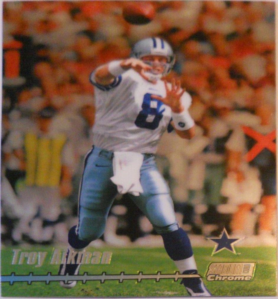 Troy Aikman #C14 Football Cards 1999 Stadium Club Chrome Preview