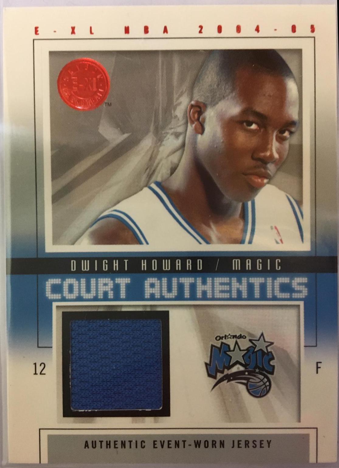 Dwight Howard #CA-DH Basketball Cards 2004 Skybox E-XL Court Authentics Jersey