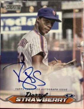 Darryl Strawberry #SCBA-DSW Baseball Cards 2024 Topps Stadium Club Autograph