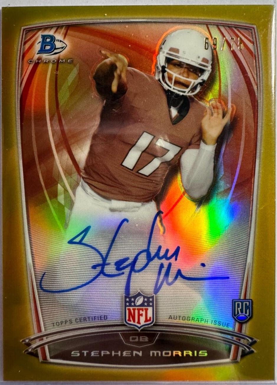 Stephen Morris #1 Football Cards 2014 Bowman Chrome Rookie Autograph