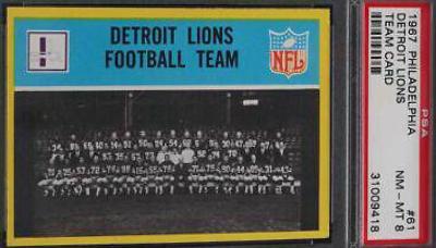 1967 Philadelphia Detroit Lions [Team Card] #61 card