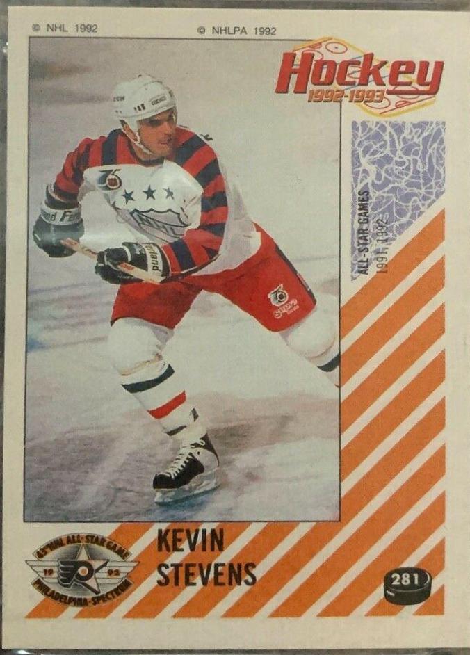 Kevin Stevens #281 Hockey Cards 1992 Panini Stickers