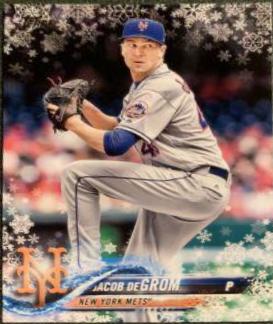 Jacob deGrom #8 Baseball Cards 2018 Topps Holiday Mega Box