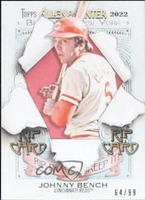 Johnny Bench #RC-JB Baseball Cards 2022 Topps Allen & Ginter Rip Cards