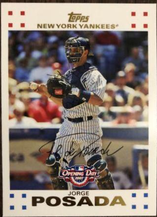 Jorge Posada #42 Baseball Cards 2007 Topps Opening Day