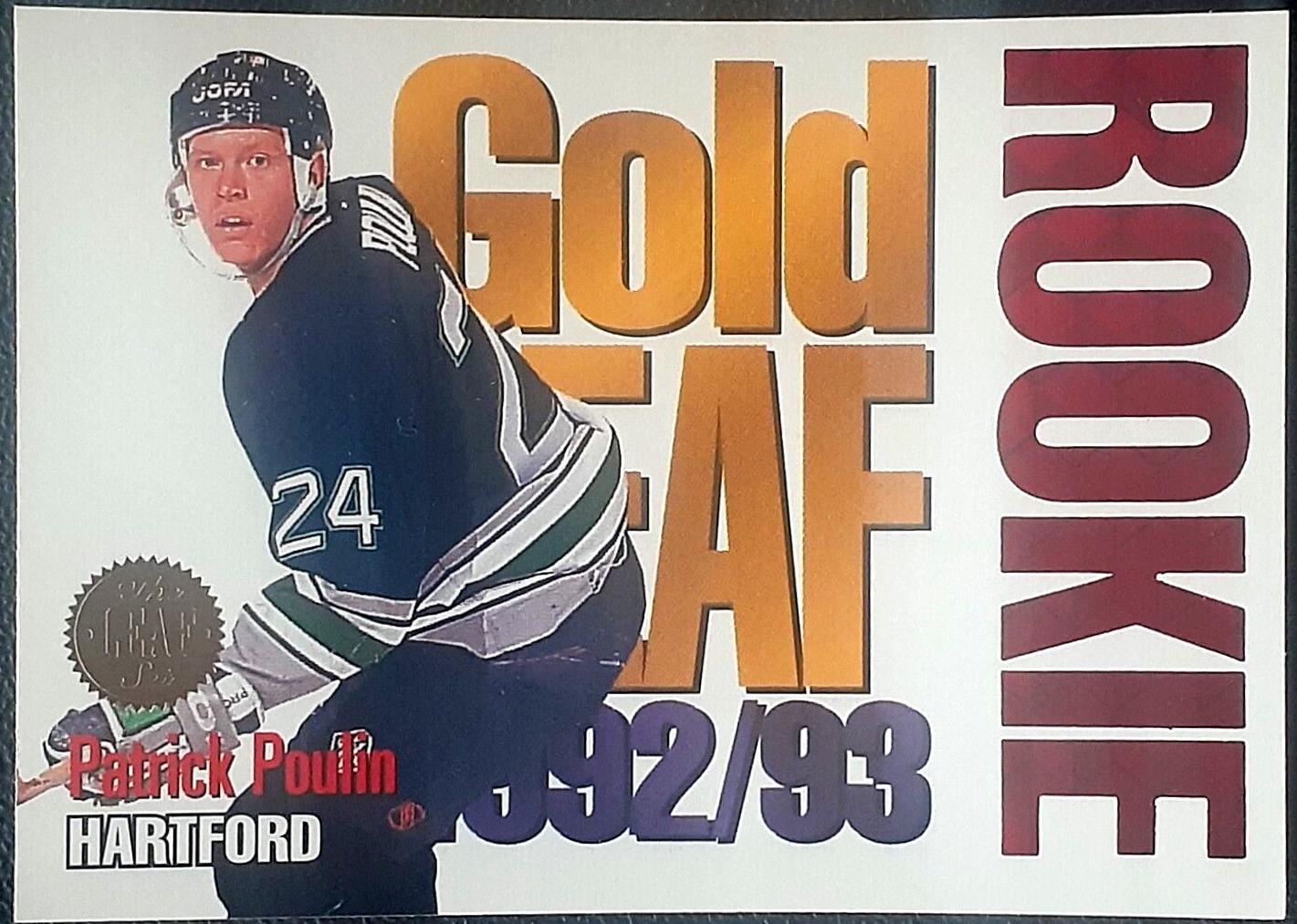 Patrick Poulin #10 Hockey Cards 1993 Leaf Gold Rookie